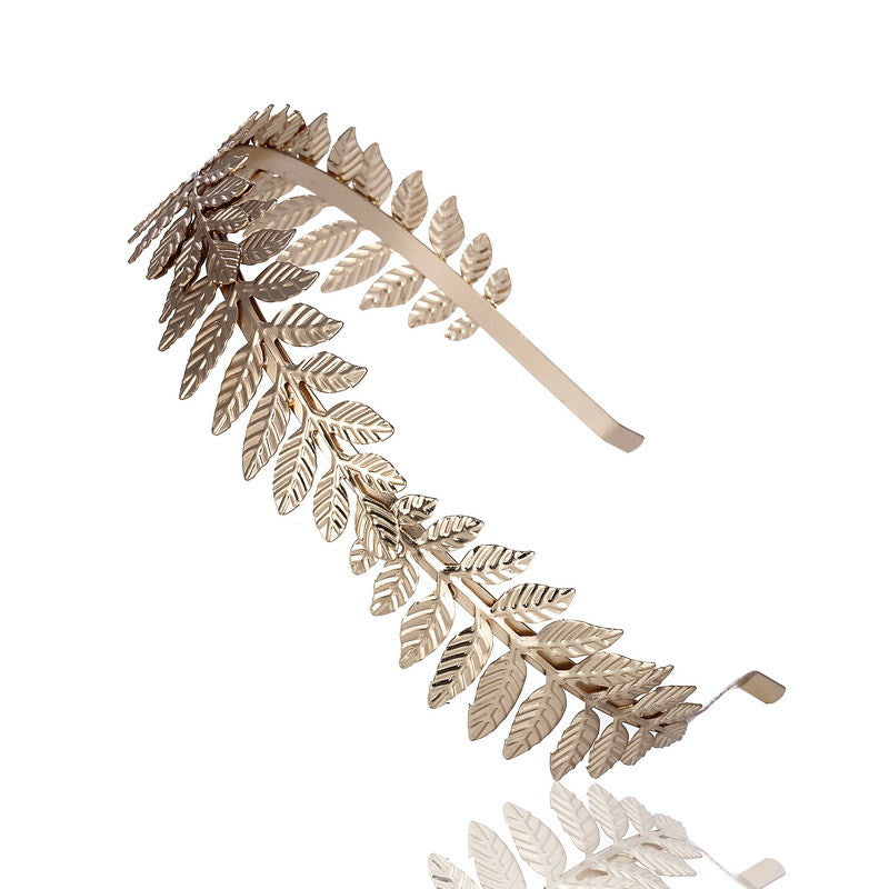 Wholesale Christmas Bride Gold Leaf Crown Tiara Hair accessories